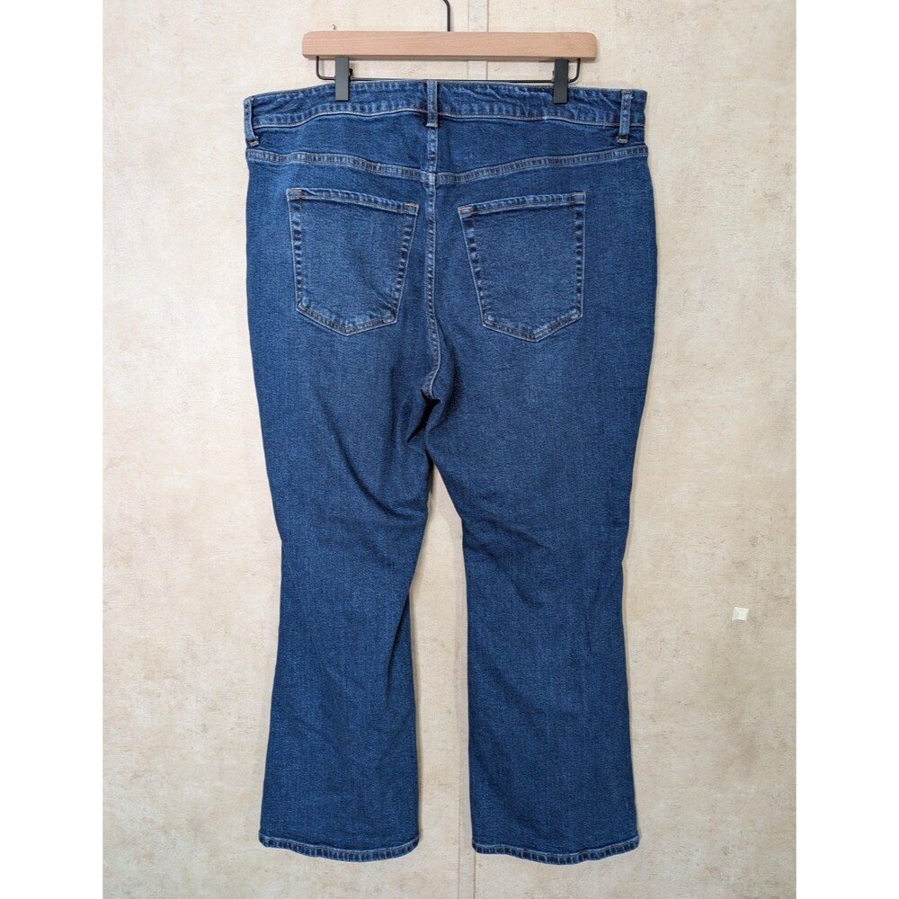 Eloquii Jeans Womens 16 Blue Stretch Flare Denim High Rise Casual Boho Trendy - Picture 3 of 12